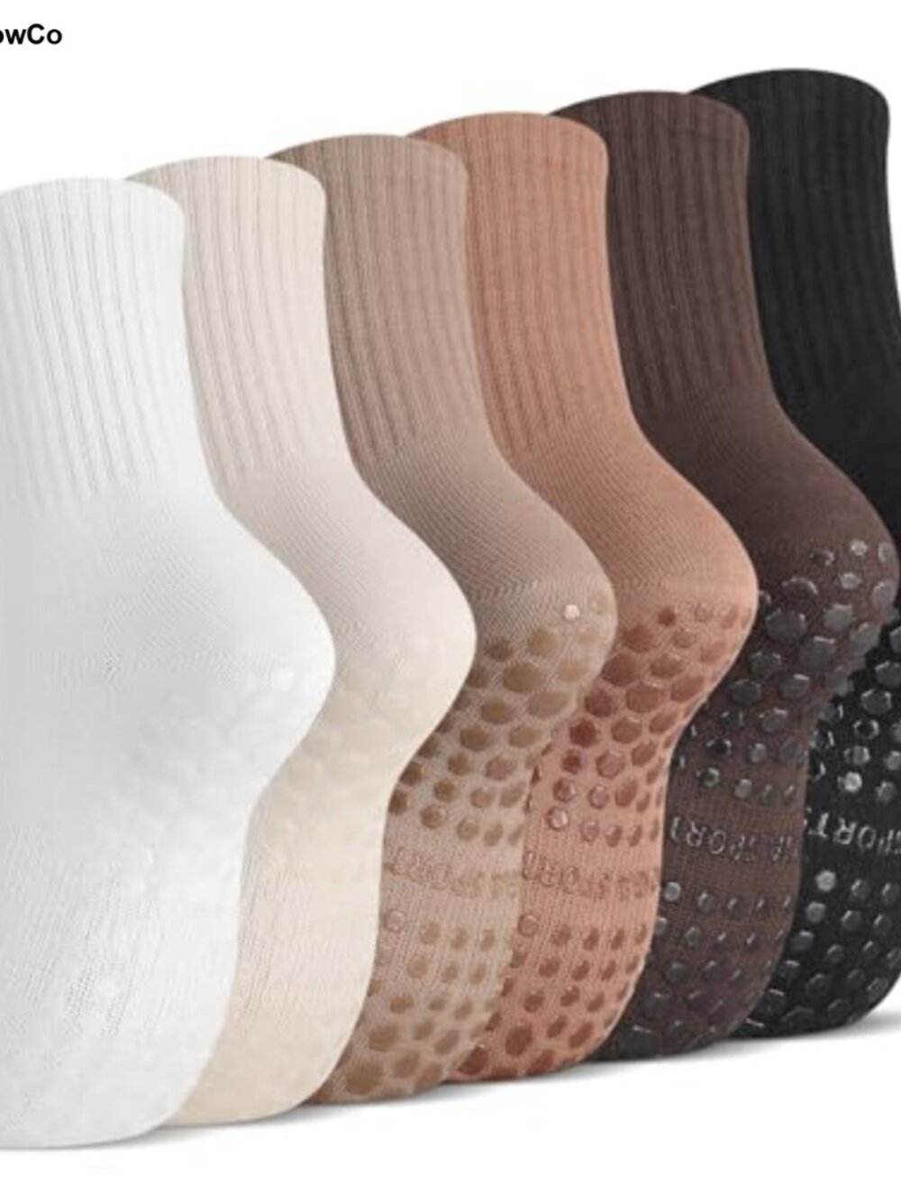 Non Slip Yoga Socks with Grips for Women Pilates Ballet Anti-Slip Breathable
